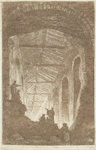 Antieke galerij door Hubert Robert