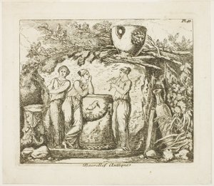 Antiek bas-reliëf door Hubert Robert