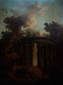 Capriccio van een Fontein in een Circulaire Colonnade