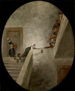 De melkuitdeling in de Saint-Lazare gevangenis