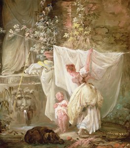 Wasvrouw en kind, 1761
