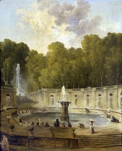 Wasvrouwen in een park