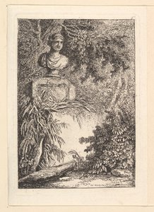De buste door Hubert Robert