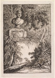Les Soirées de Rome: Le Buste, 1764 door Hubert Robert