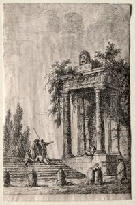 Les Soirées de Rome: De Trappen, 1763 door Hubert Robert