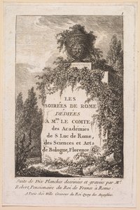Les Soirées de Rome: Titelpagina door Hubert Robert