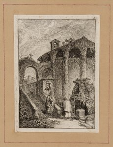 Plaat vijf uit Avonden in Rome door Hubert Robert