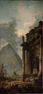Ruïnes met piramide