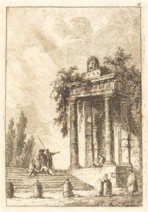 Trappen naar de Vier Oriëntatiepunten door Hubert Robert