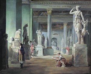 De Salle des Saisons in het Louvre, ca. 1802 door Hubert Robert