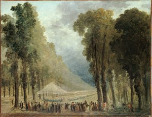 Het banket van de soldaten door Hubert Robert