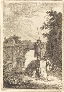 De Triomfboog door Hubert Robert