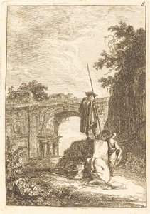 De triomfboog door Hubert Robert