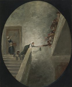 De distributie van melk in de Saint-Lazare gevangenis, ca. 1794