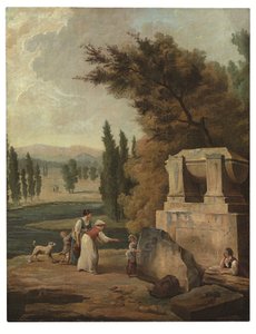 Het park van Ermenonville door Hubert Robert