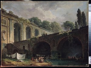 Uitzicht op Villa Madama in Rome