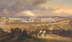 Uitzicht op Jeruzalem, 1847