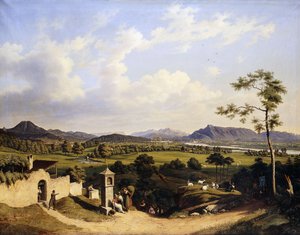 Uitzichten op Salzburg; Blick auf Salzburg, 1847