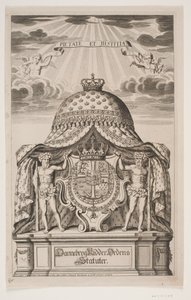 Titelblad voor de statuten van de Orde van de Olifant door Hubert Schaten