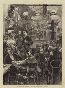 Een rookconcert door de Zwervende Minstrelen door Hubert von Herkomer