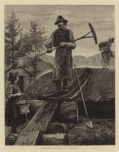Houtskoolbranders in de Alpen door Hubert von Herkomer