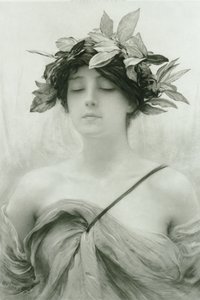 Daphne (gemengde techniek gravure) door Hubert von Herkomer