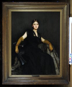 Betoverd, of Dame in Zwart door Hubert von Herkomer