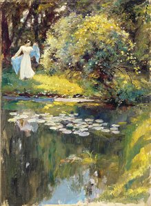 In de tuin door Hubert von Herkomer