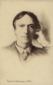 Zelfportret van de Britse kunstenaar Hubert Herkomer door Hubert von Herkomer