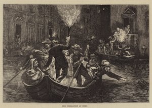 De overstroming in Rome door Hubert von Herkomer