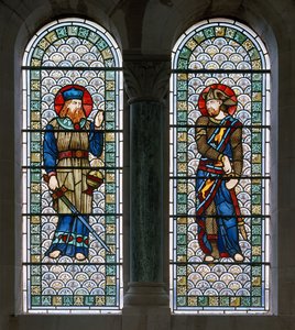 Hoarwithy, St Catherine, Belham & Co, Hugh Arthur Kennedy, Jozua & Ezechiël, ca. 1885 door Hugh Arthur Kennedy