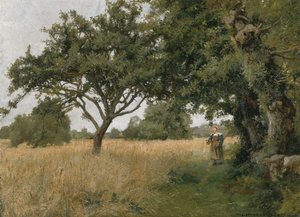 Landschap van Bretagne door Hugh Bolton Jones