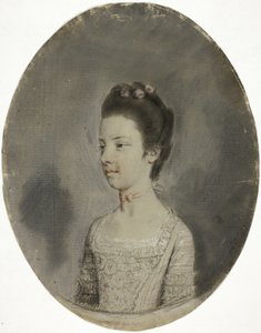 Portretbuste van een Dame door Hugh Douglas Hamilton