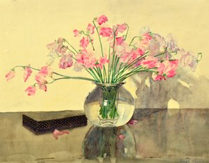 Lathyrus in een Glazen Kom door Hugh Munro