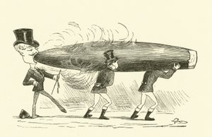 Sigaar roken (gravure) door Hugh Rowley