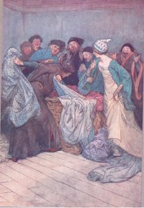 Schaam je je niet? Laat de kleren met rust, illustratie uit The Merry Wives of Windsor, 1910