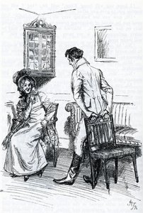 Emma en Mr. Knightley (illustratie) door Hugh Thomson