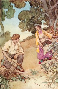 Illustratie voor J M Barries The Admirable Crichton door Hugh Thomson