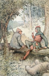 Illustratie voor Shakespeares Zoals het u bevalt door Hugh Thomson