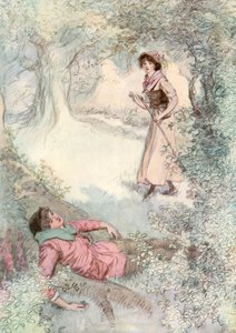 Illustratie voor Shakespeares Zoals het u bevalt door Hugh Thomson