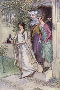 Illustratie voor De Vrolijke Vrouwtjes van Windsor door Hugh Thomson