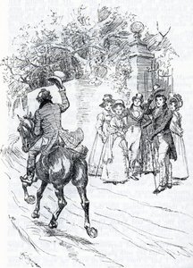 "Mr Perry te paard" (illustratie) door Hugh Thomson