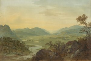 Carne rivier vanaf Loudoun Castle, Ayrshire, 1804 door Hugh William Williams