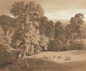Parkland bij Minto House door Hugh William Williams