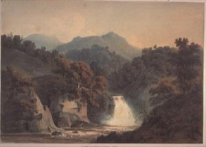 Uitzicht op de Bran, nabij Dunkeld door Hugh William Williams