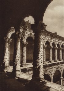 Mexico: Hoofdstad Mejico, Monasterio Merced (z/w foto) door Hugo Brehme