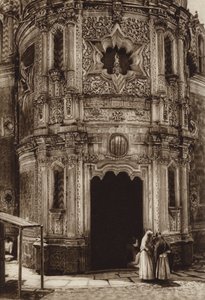 Mexico: Guadalupe Hidalgo, Capilla del pozo (zwart-wit foto)