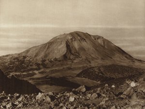 Mexico: De "Sierra Negra" gezien vanaf de Pico de Orizaba, staat Puebla (z/w foto)
