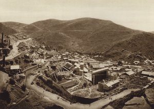 Mexico: Pachucha, Mina Loreto (zwart-wit foto) door Hugo Brehme