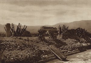 Mexico: Ruïnes van Mitla, staat Oaxaca (z/w foto) door Hugo Brehme
